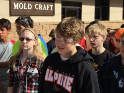 high school students touring Mold Craft mold manufacturing shop